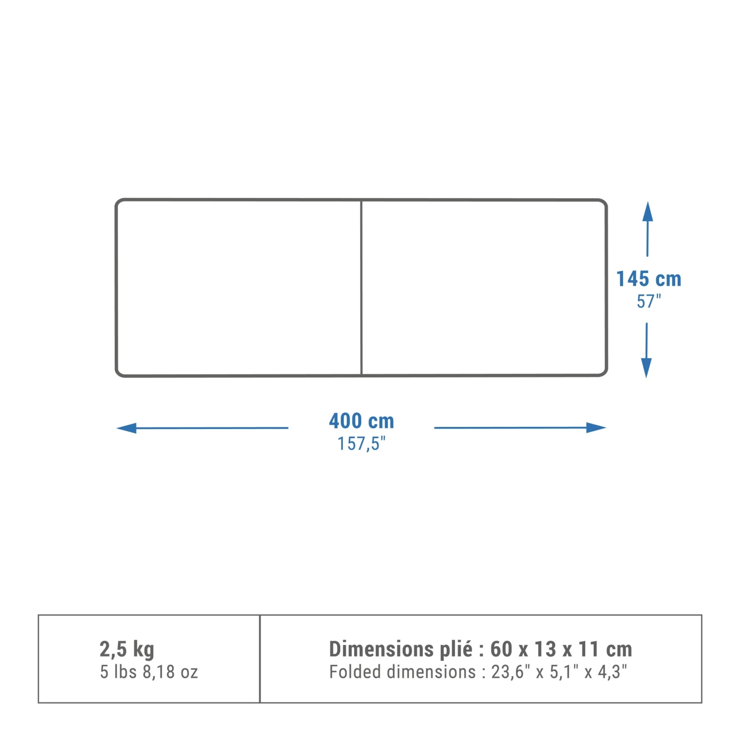 Quechua CAMPING WINDBREAK - 4 X 1.45 METRES - Image 2