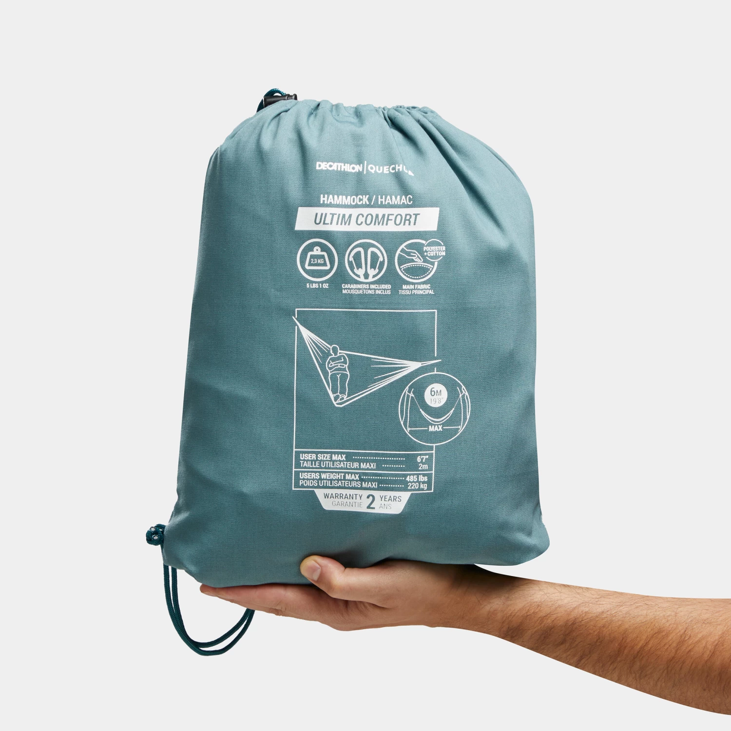 Quechua Two-person Polycotton Hammock - Ultim Comfort 350 X 180 Cm - Image 2