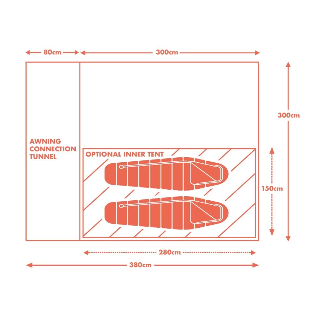 Kamper Compact Pole & Sleeve Driveaway Campervan Awning - Image 7